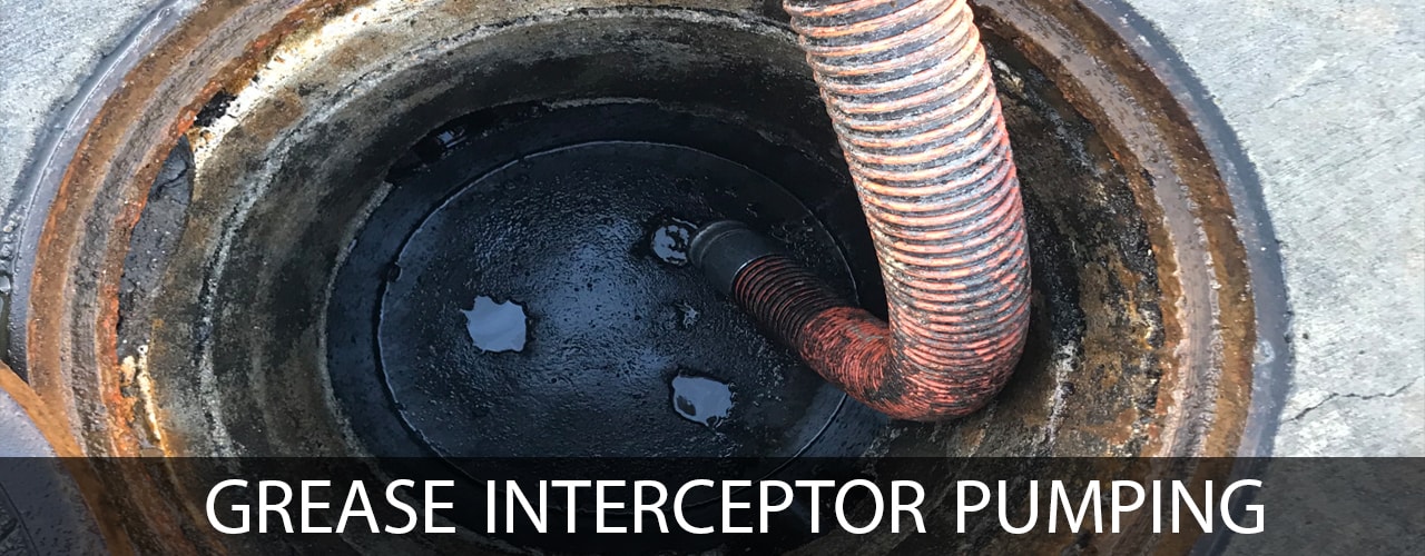 Grease interceptors are designed to trap grease with the use of gravity.  These devices are found outside the restaurant usually in the parking lot because of its large size.  Interceptor will have round maholes and can have sizes such as 750, 1,000, 1500, 2000, 2500, 3000, 3500, 4000, 5000 and up.  Grease interceptors are cleaned to as much as every month by most of them are suggested to be cleaned every 3 months.  